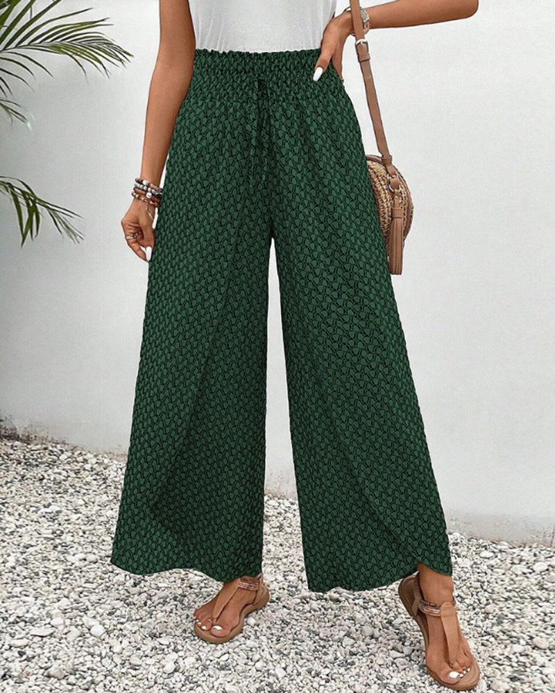 Honey | High-Waisted Summer Geometric Print Pants for Women