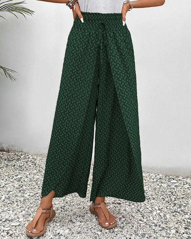 Honey | High-Waisted Summer Geometric Print Pants for Women
