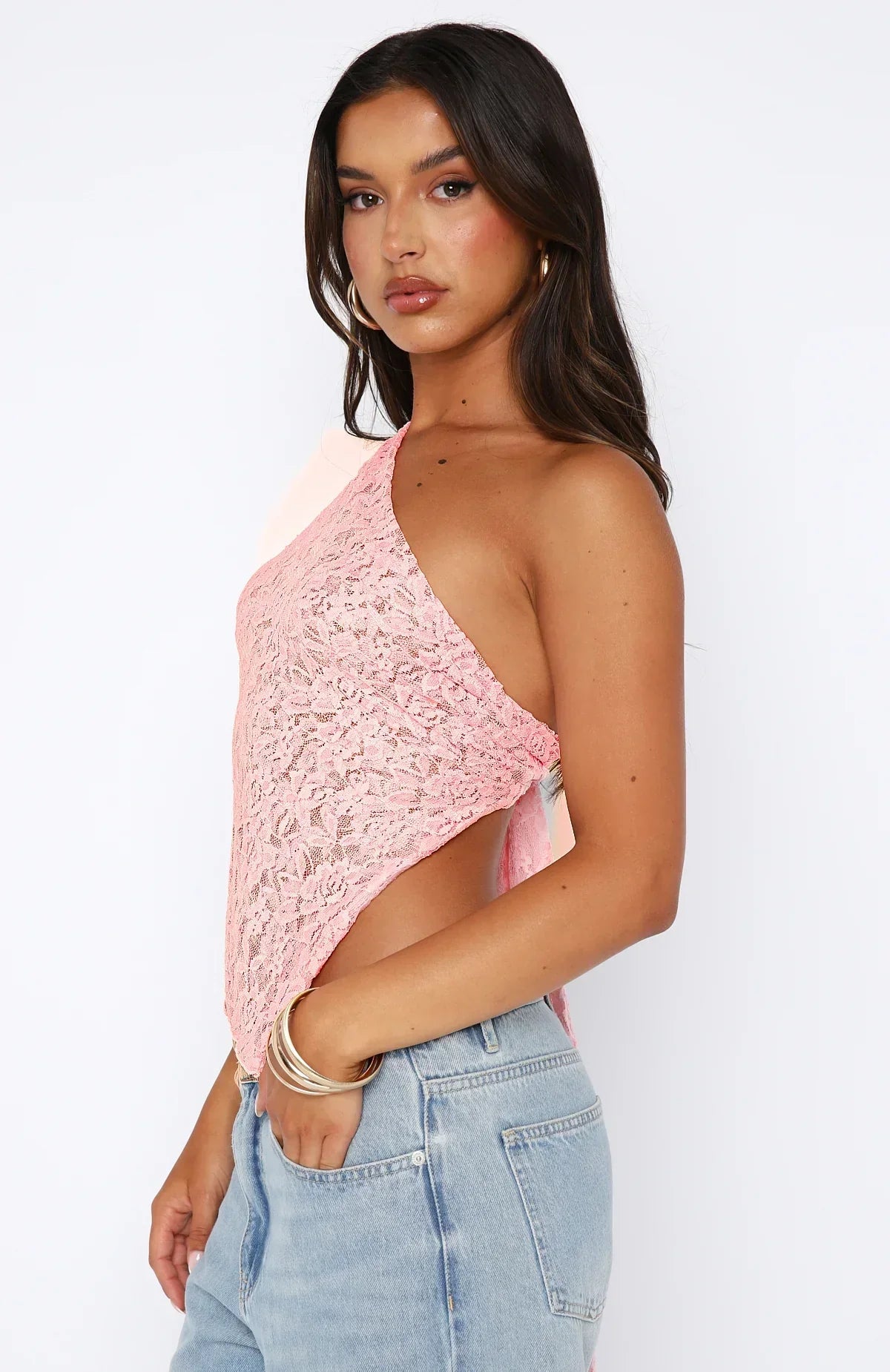 Eliza | One shoulder Lace Top