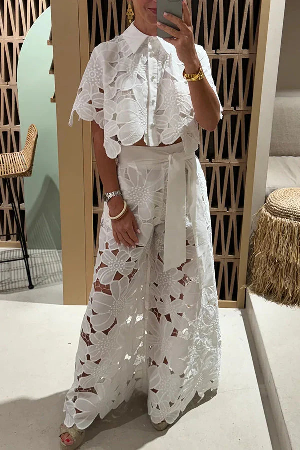 Dahliana | Elegant Lace Two-Piece Set