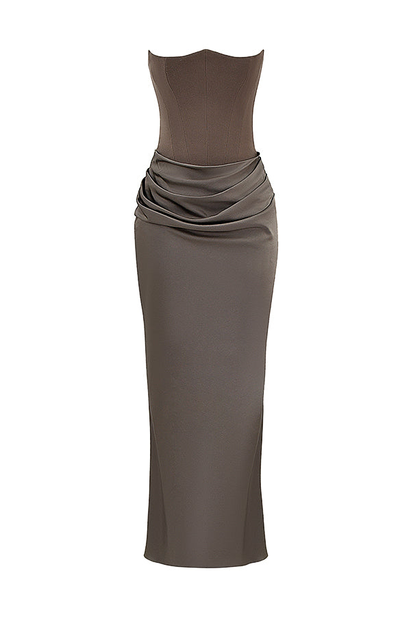 Romy | Strapless Corset Maxi Dress