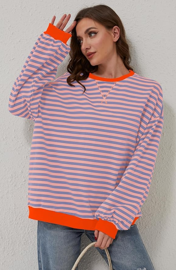 Tahlia | Striped Oversized Sweater