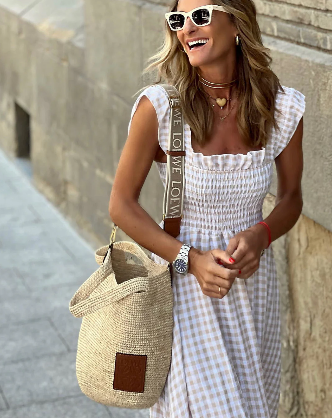 Eleni | Women's Smocked Maxi Dress with Ruffle Sleeves