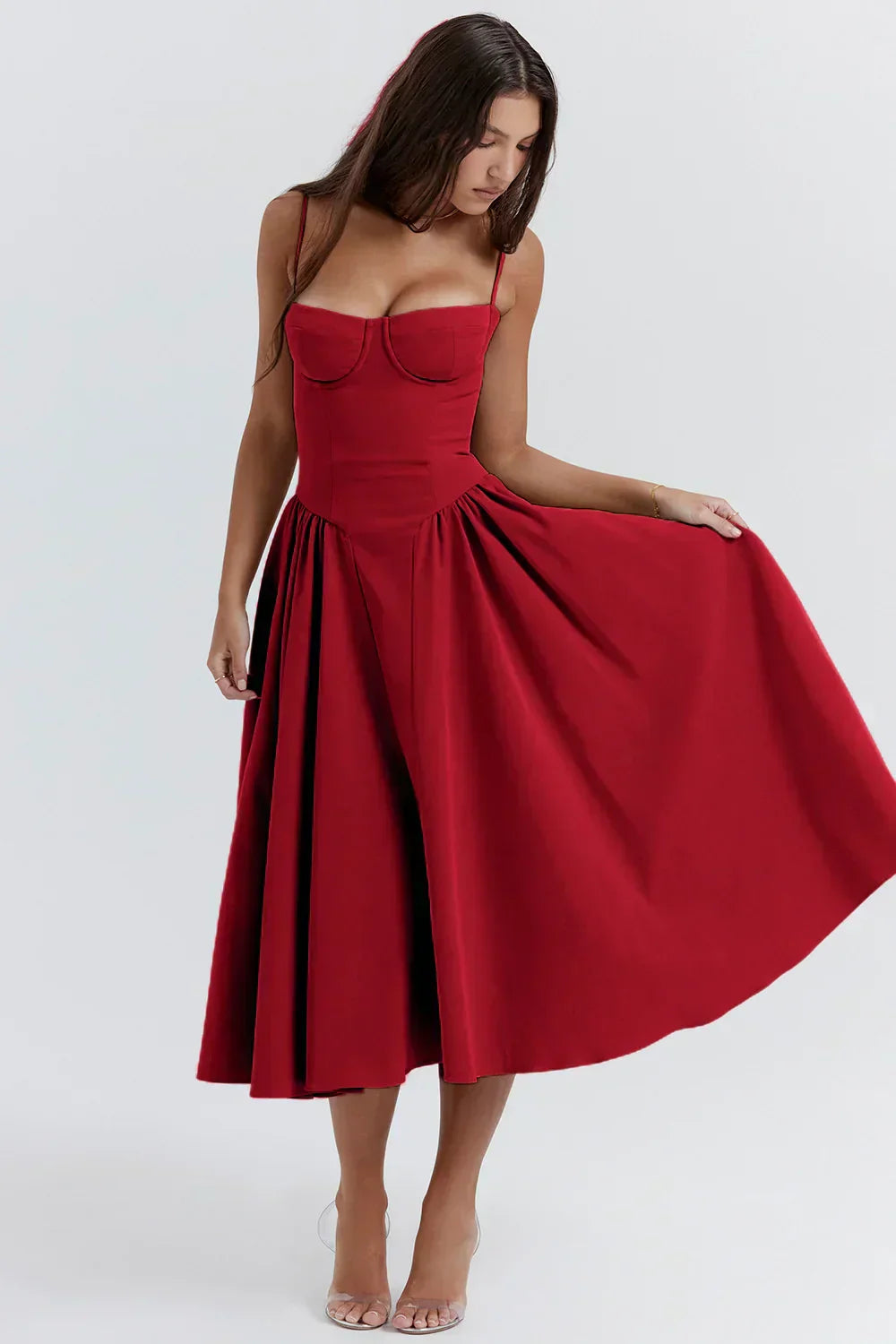 Lorelei | Sleeveless Corset Midi Dress