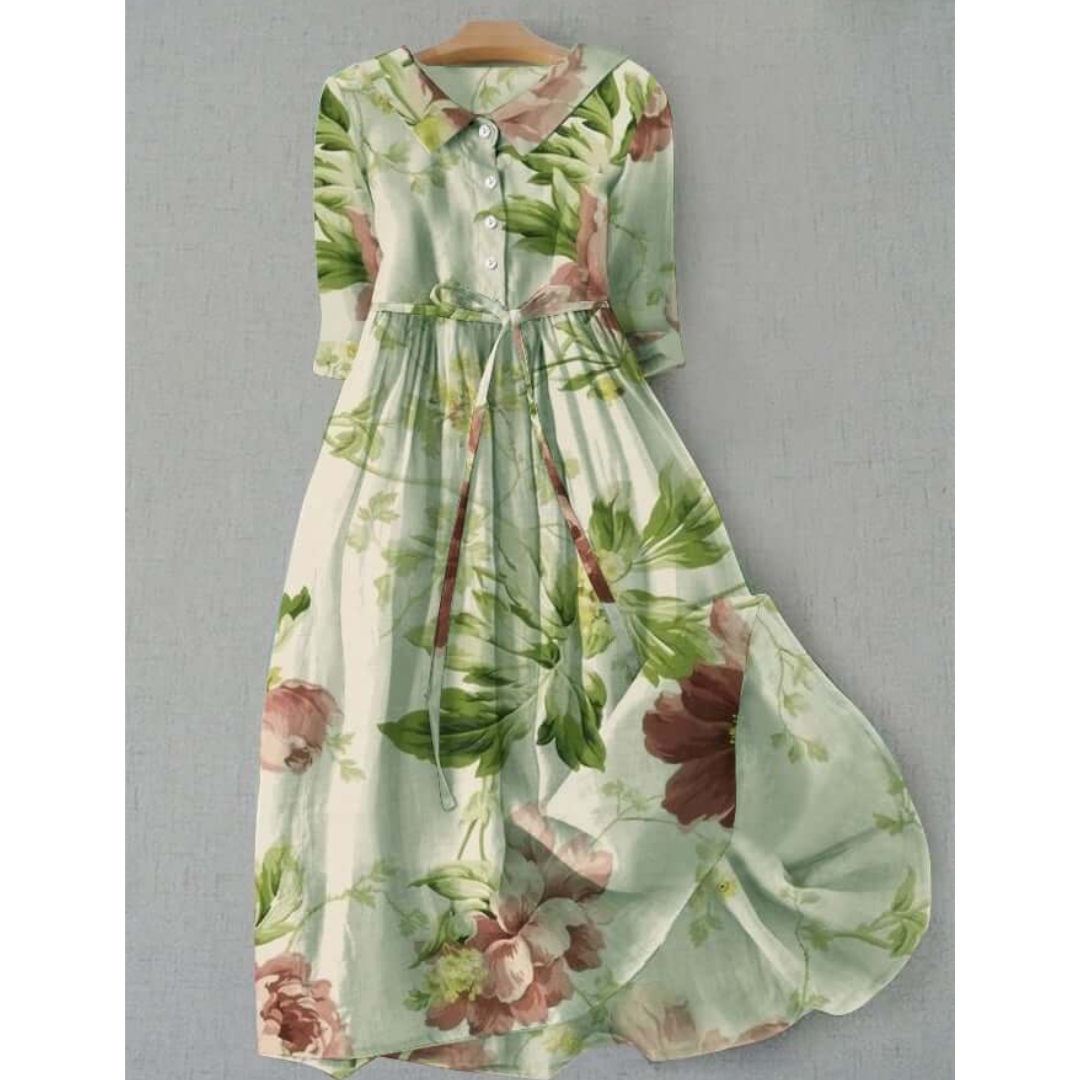 Marigold | Women's Vintage Elegant Floral Maxi Dress