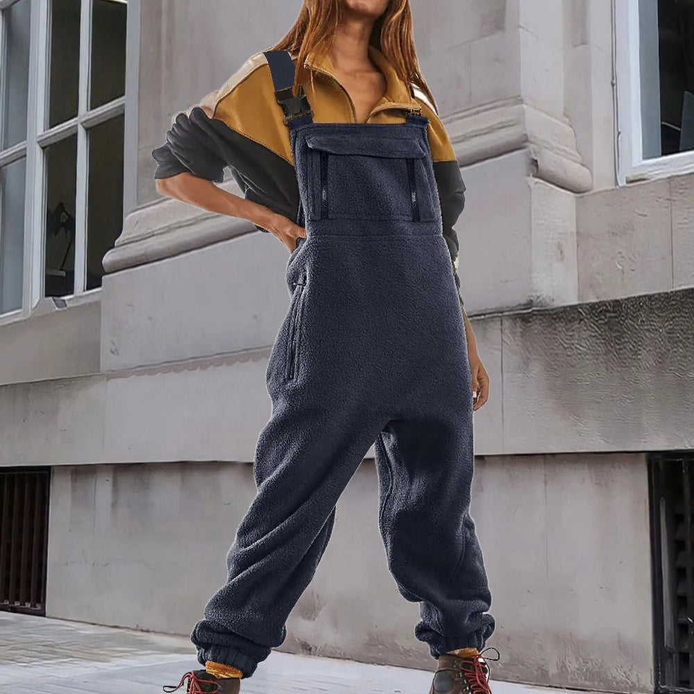 Mary | Adjustable Corduroy Fleece Jumpsuit