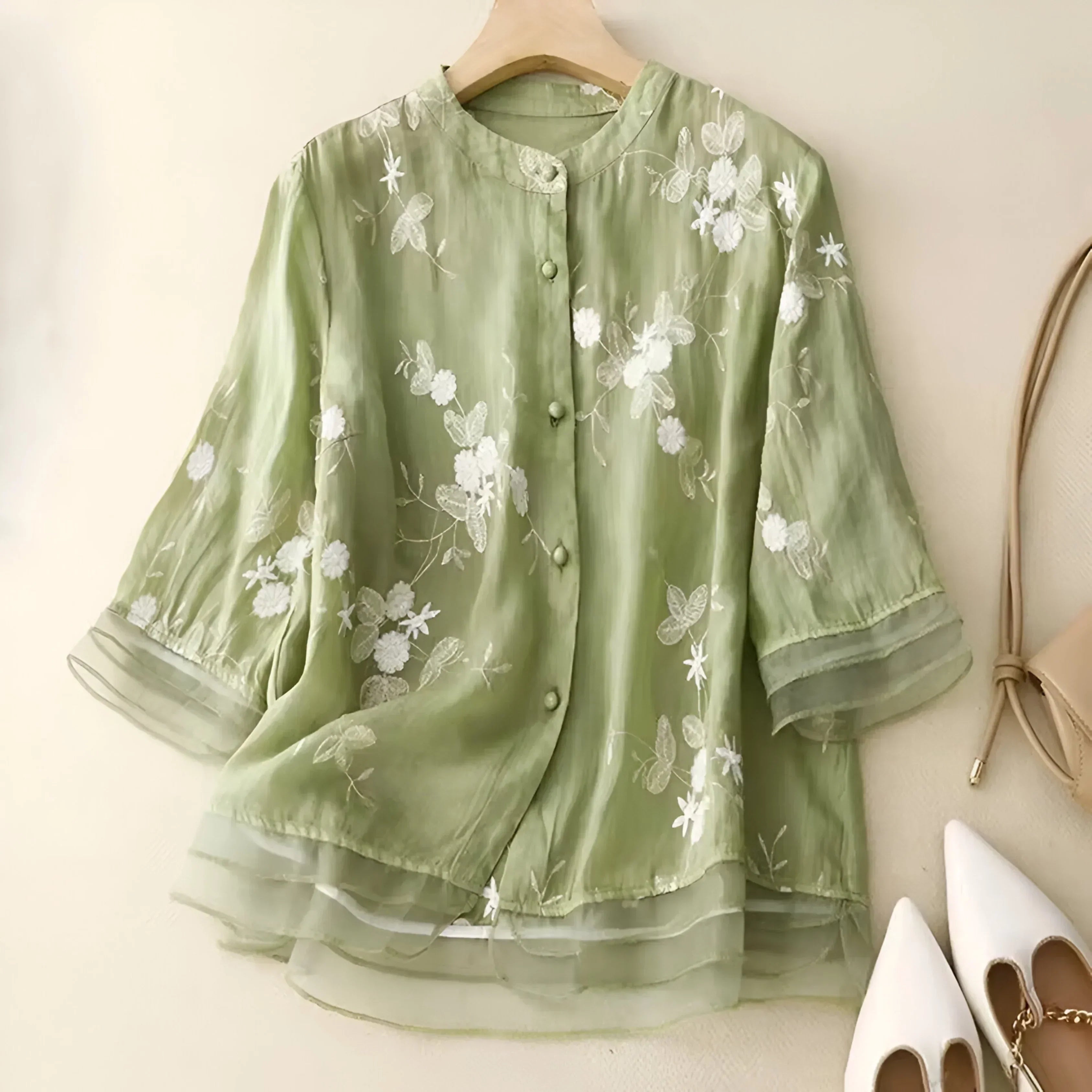 Elodie | Floral Button Blouse
