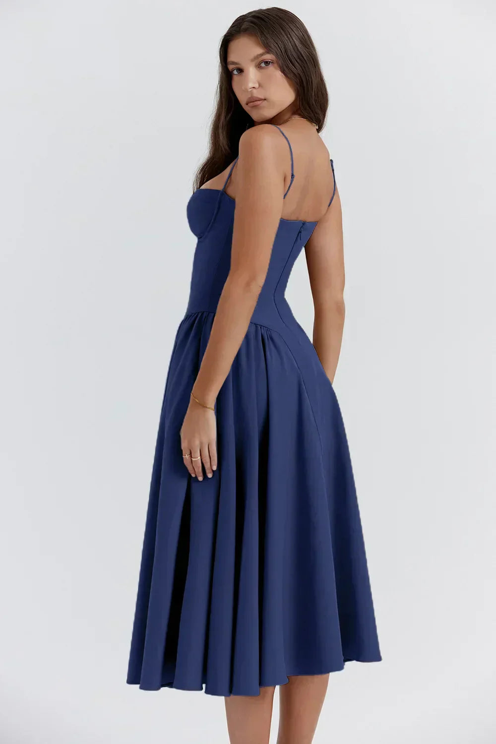 Lorelei | Sleeveless Corset Midi Dress