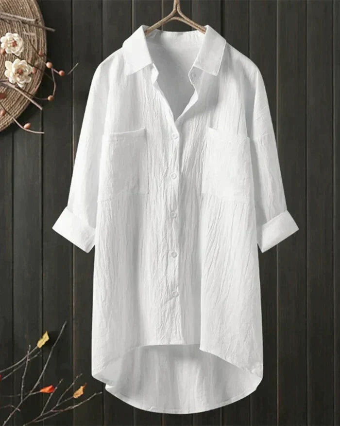 Willow | White Linen Blouse