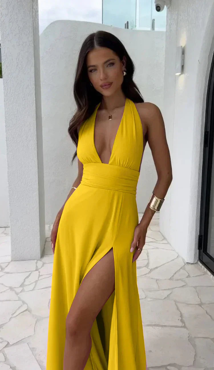 Marlowe | Elegant Halter Maxi Dress