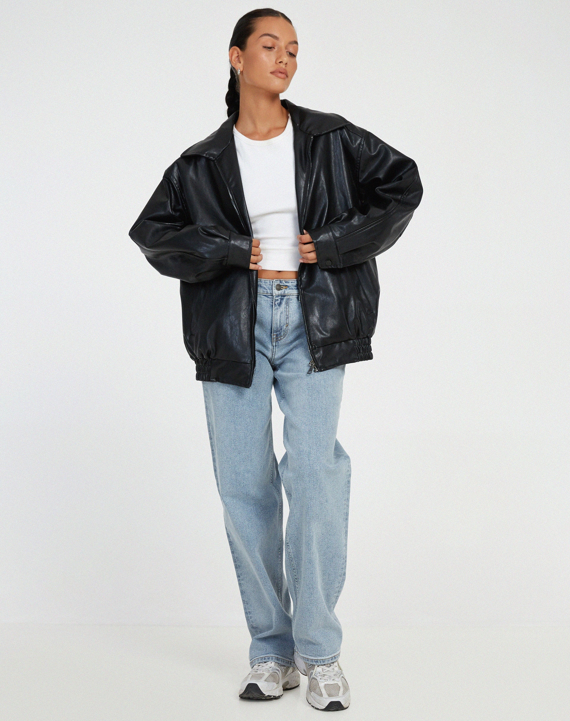 Sybil | Loose Leather Jacket