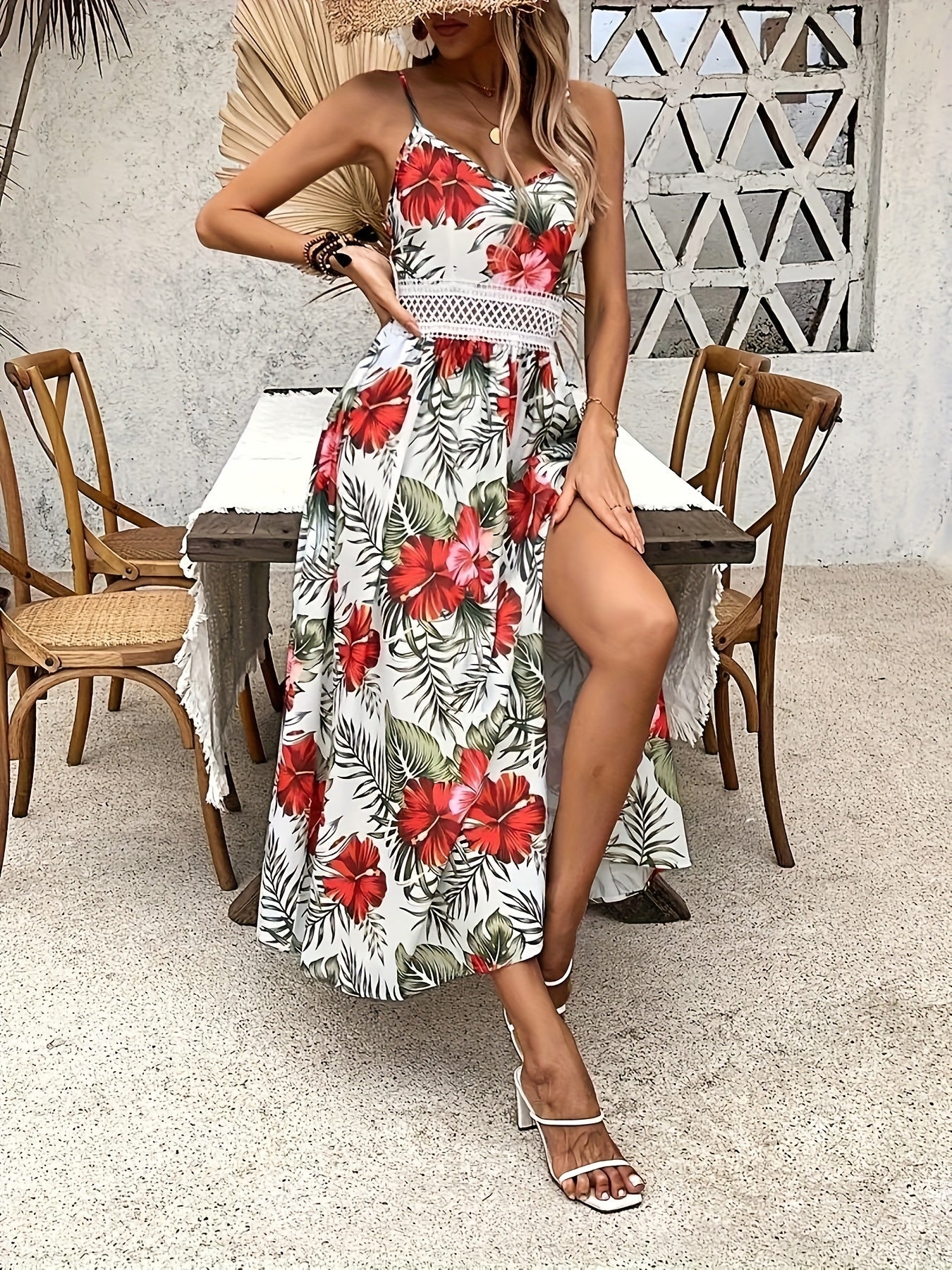 Tilda | Women's Floral Print Sleeveless Maxi Dress