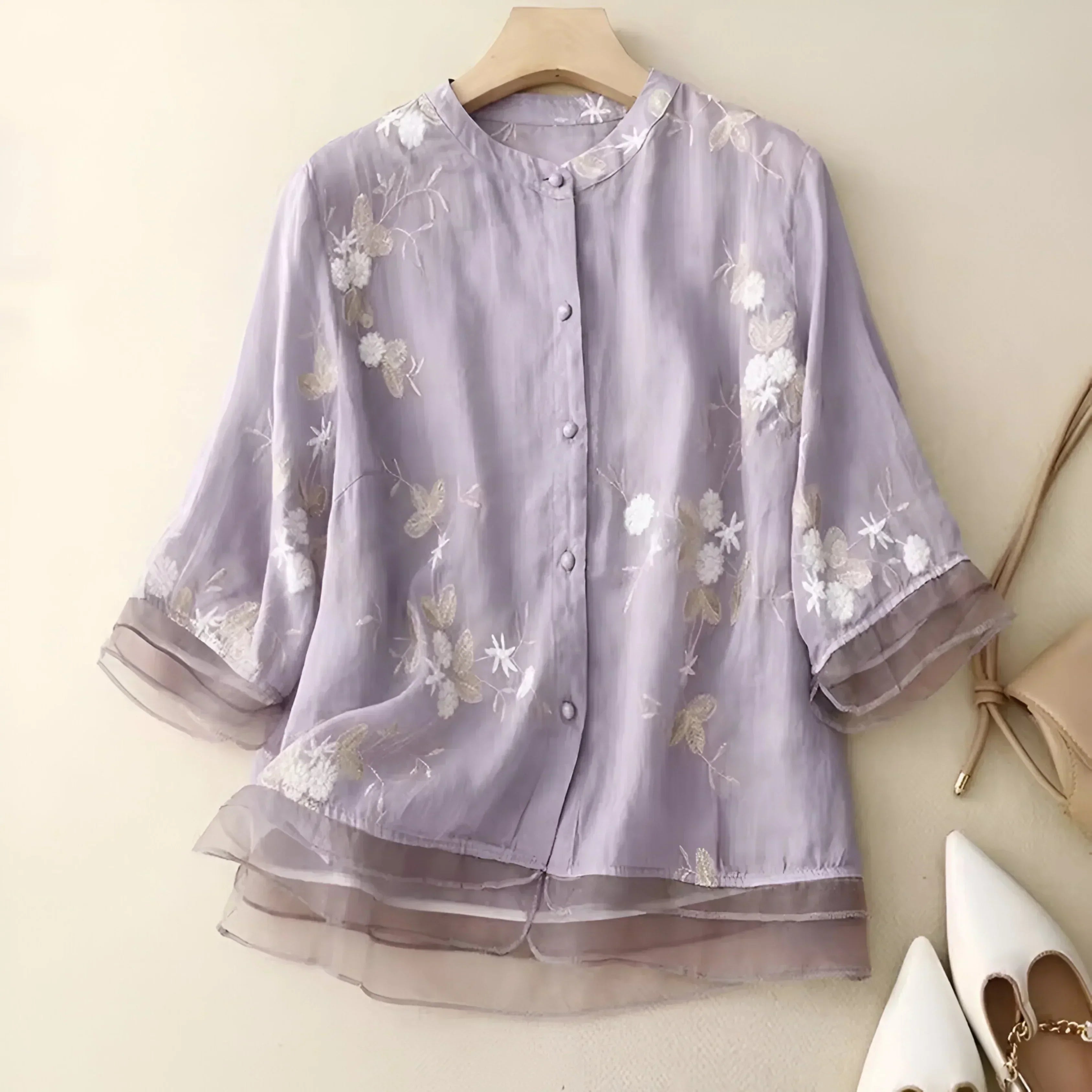Elodie | Floral Button Blouse