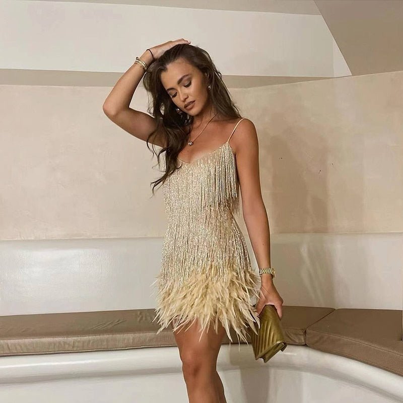 Matilda | Feather Mini Dress