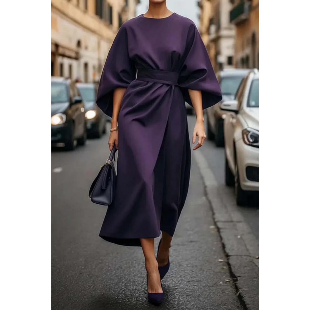 Dove | Elegant Lantern Sleeve Dress
