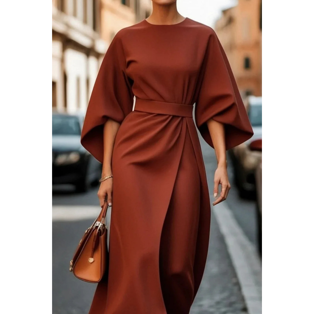 Dove | Elegant Lantern Sleeve Dress