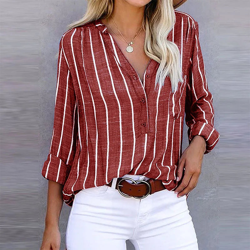 Florence | Striped Casual Blouse