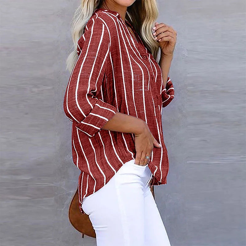 Florence | Striped Casual Blouse