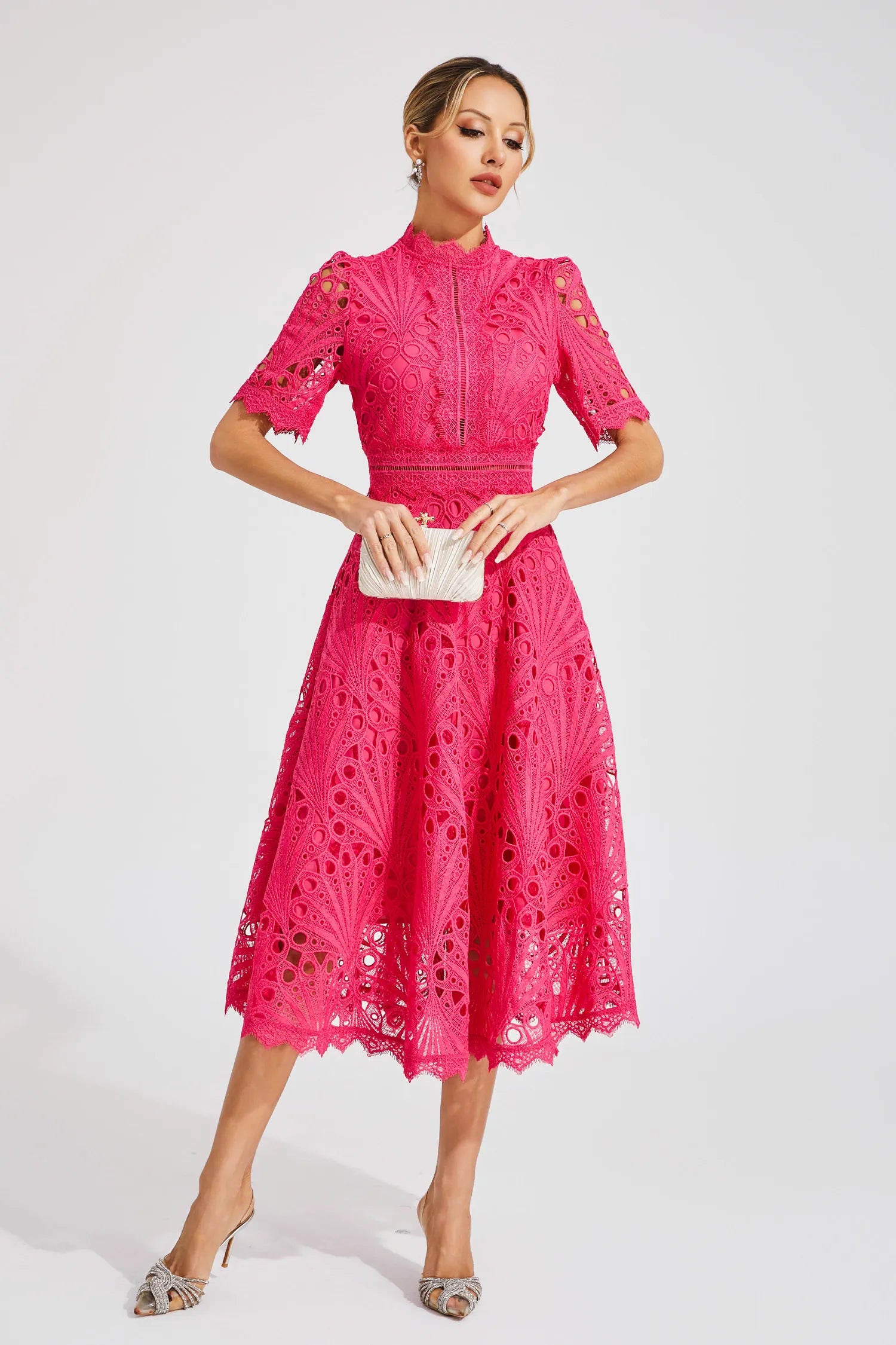 Aviana | Women's Elegant Lace Midi Dress