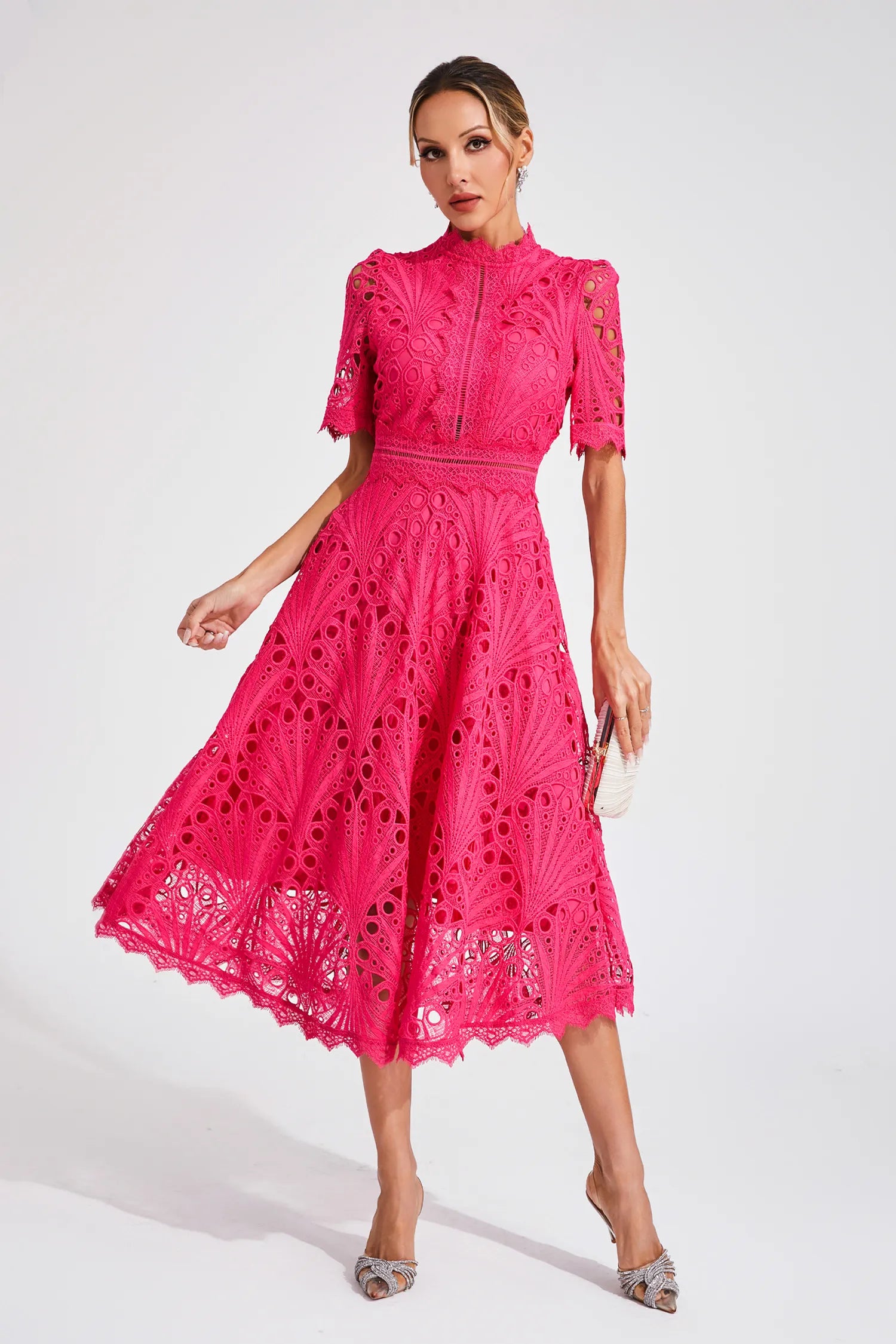Aviana | Women's Elegant Lace Midi Dress