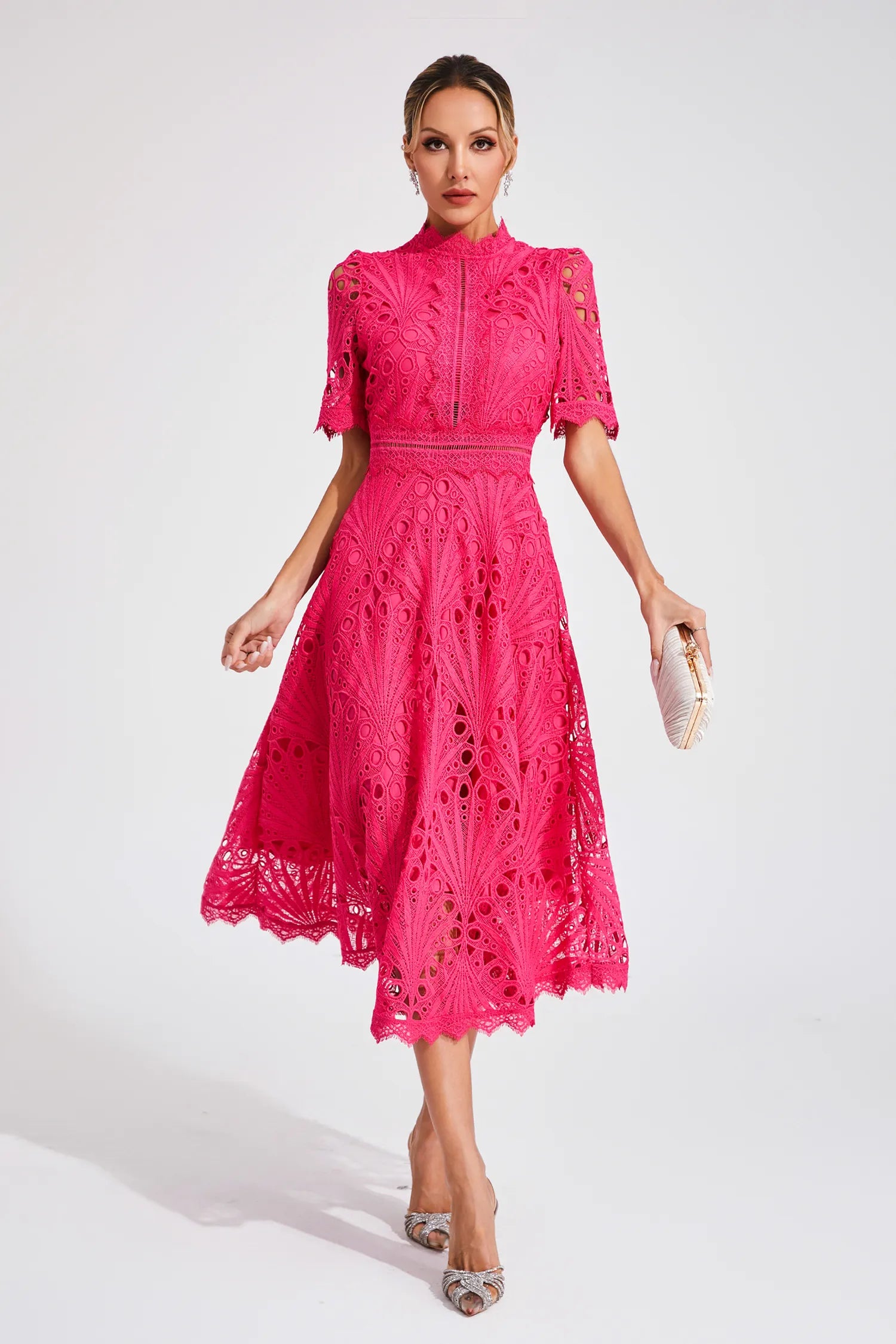 Aviana | Women's Elegant Lace Midi Dress
