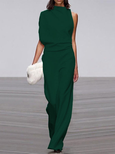 Calista | Round Neckline Jumpsuit
