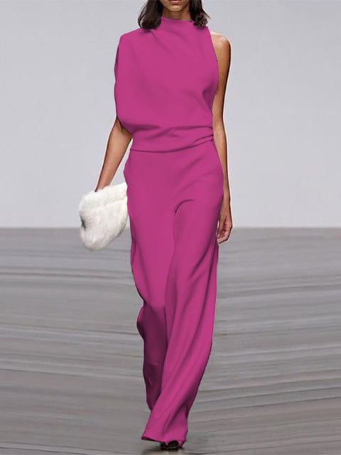 Calista | Round Neckline Jumpsuit