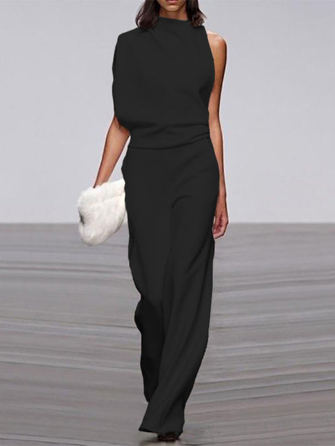Calista | Round Neckline Jumpsuit