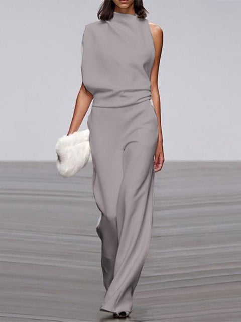 Calista | Round Neckline Jumpsuit