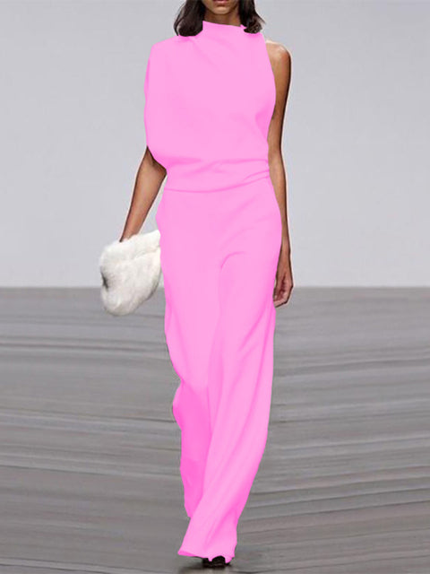 Calista | Round Neckline Jumpsuit