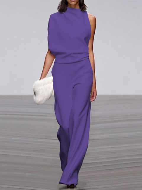 Calista | Round Neckline Jumpsuit