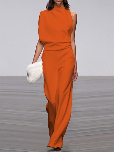 Calista | Round Neckline Jumpsuit