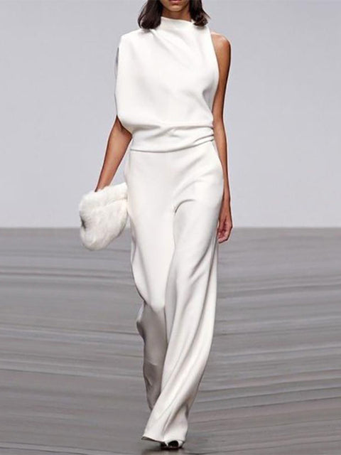Calista | Round Neckline Jumpsuit