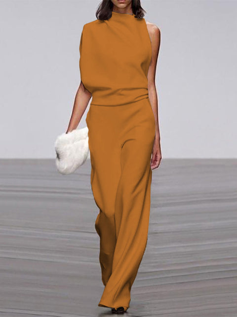 Calista | Round Neckline Jumpsuit