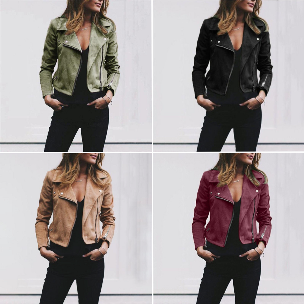 Anthea | Suede Biker Jacket