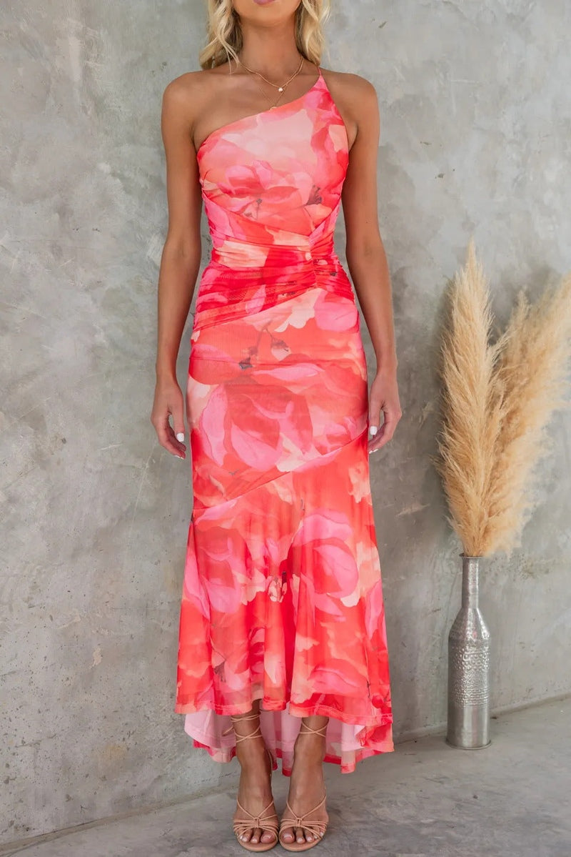 Harriet | One-Shoulder Pleated Dress