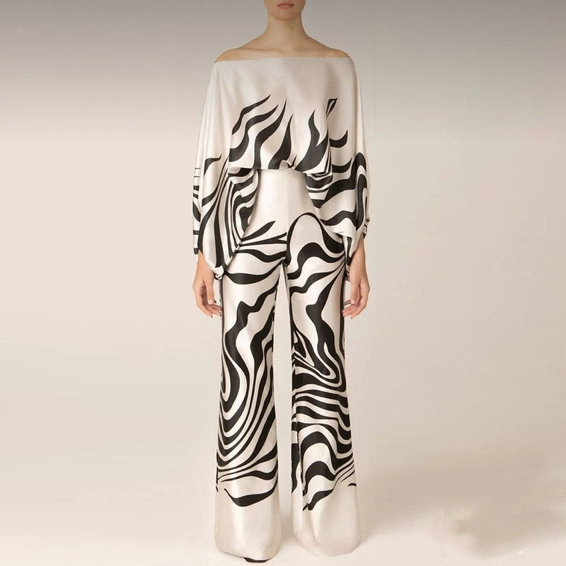 Edith | Comfy Silk Blouse & Pants Set