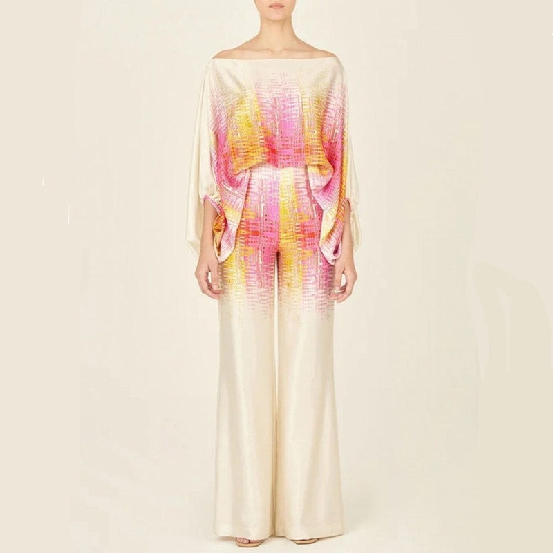 Edith | Comfy Silk Blouse & Pants Set