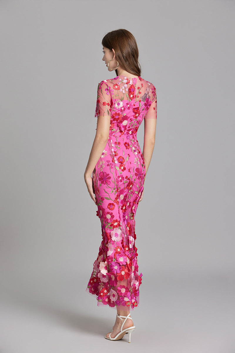 Alba | Elegant Sleeveless Embroidered Women's Maxi Dress