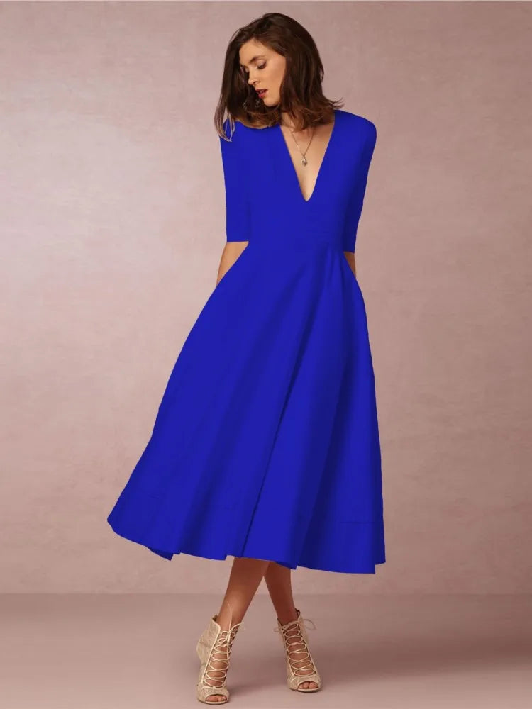 Rhiannon | Elegant Evening Midi Dress for Women