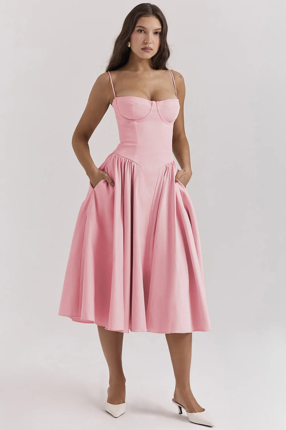 Lorelei | Sleeveless Corset Midi Dress