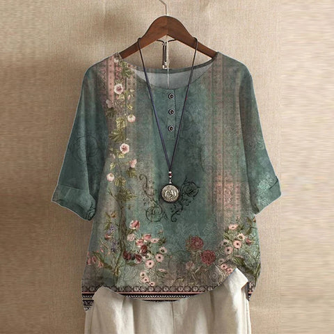 Noemi | Vintage Floral Blouse