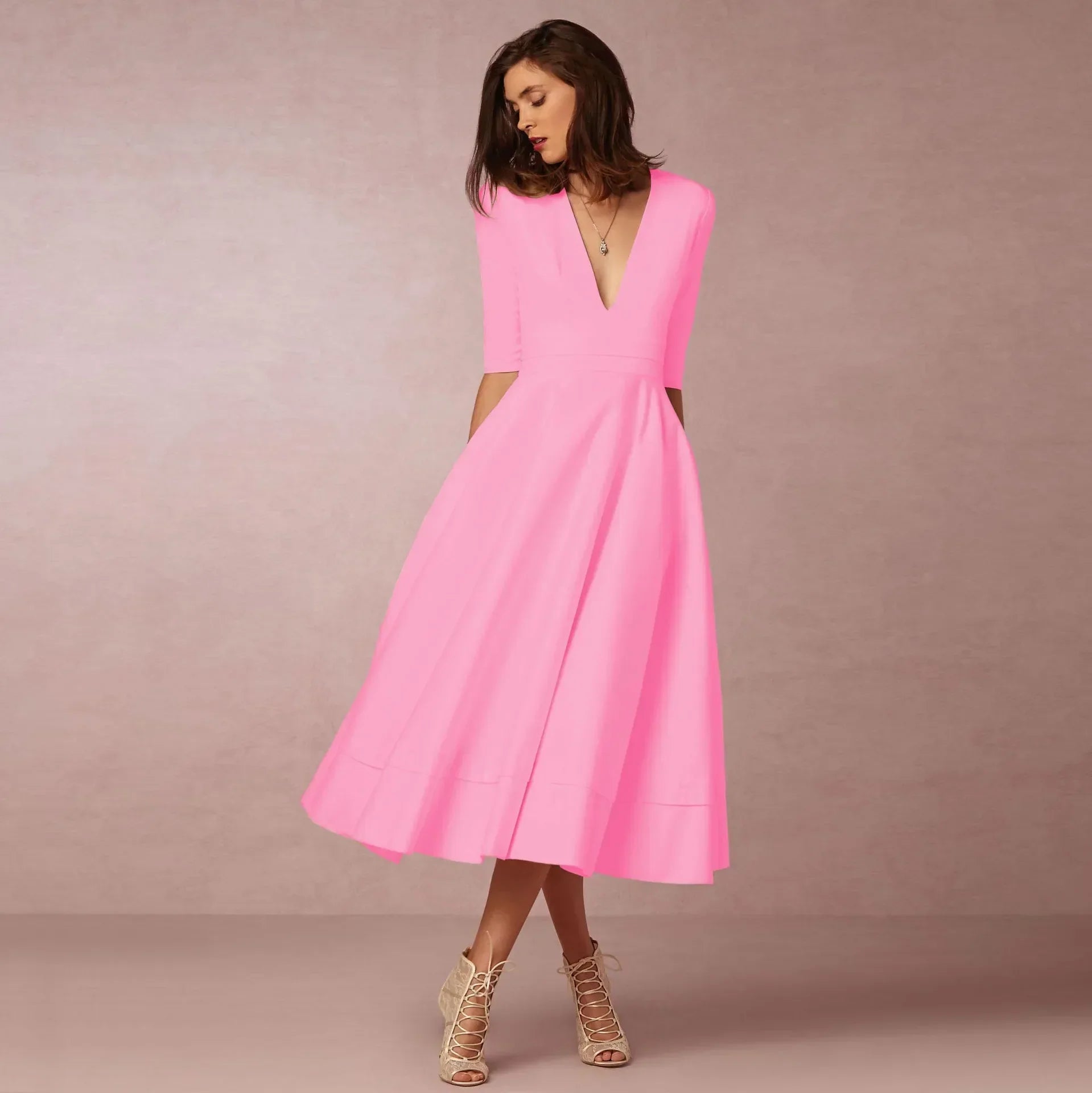 Rhiannon | Elegant Evening Midi Dress for Women