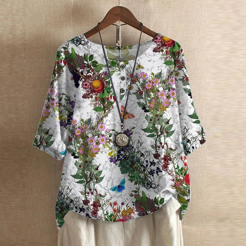 Noemi | Vintage Floral Blouse