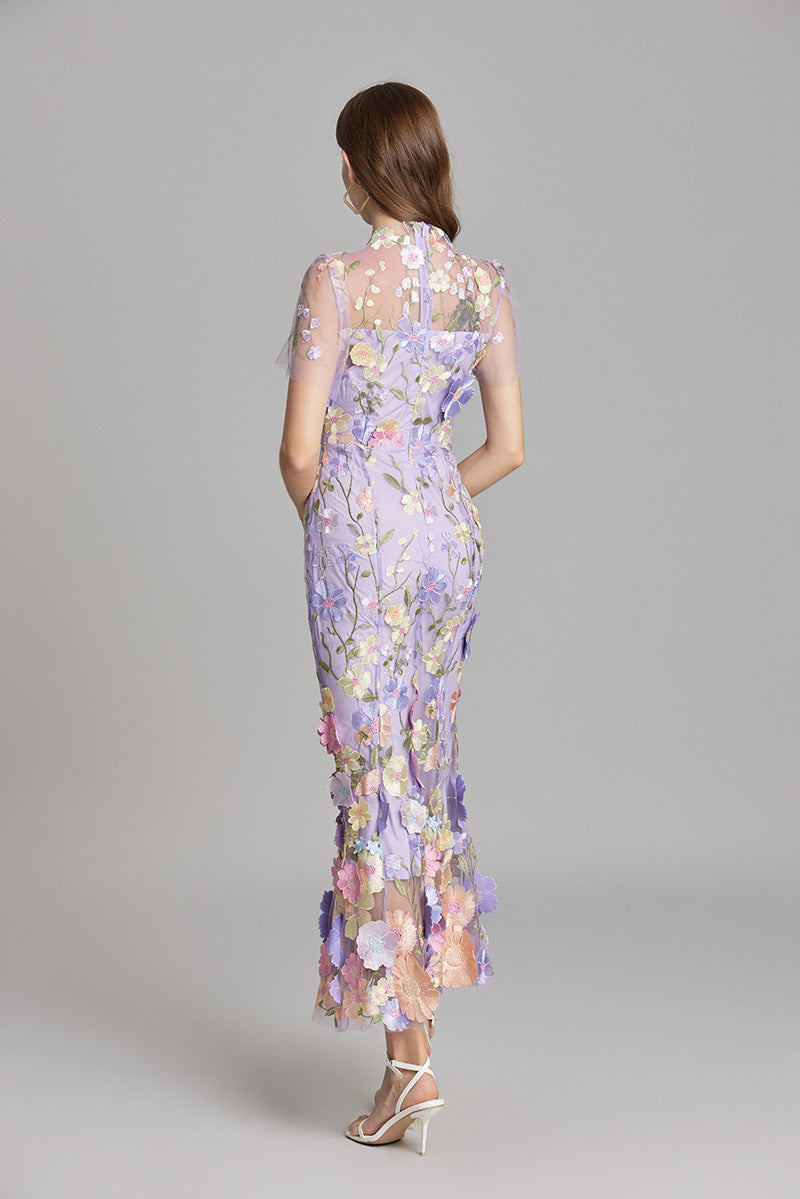 Alba | Elegant Sleeveless Embroidered Women's Maxi Dress