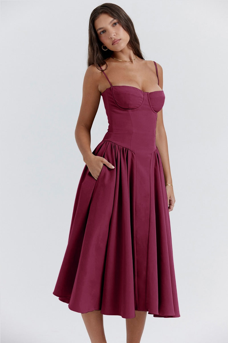 Lorelei | Sleeveless Corset Midi Dress