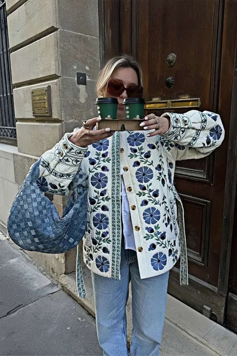 Hania | Floral Embroidery Jacket