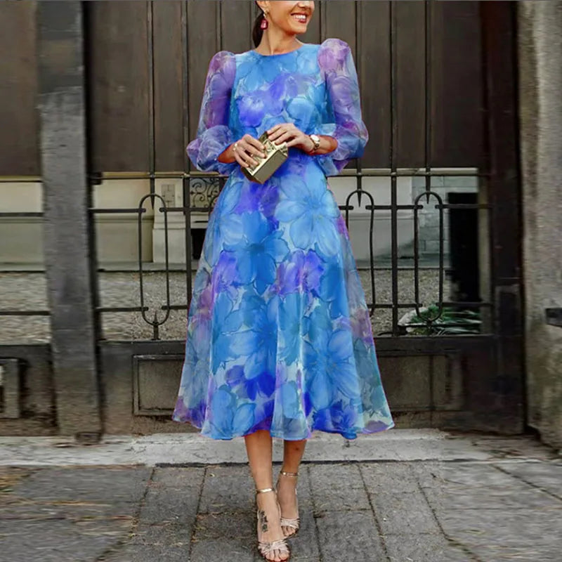 Nola | Women's Elegant Floral Print Dress