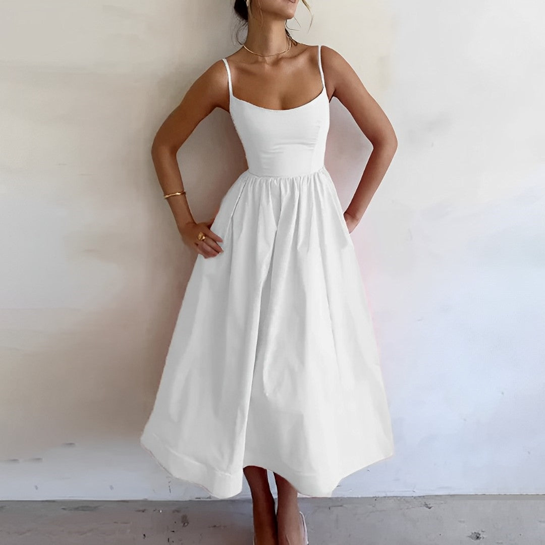Enid | Spaghetti Strap Puff Dress
