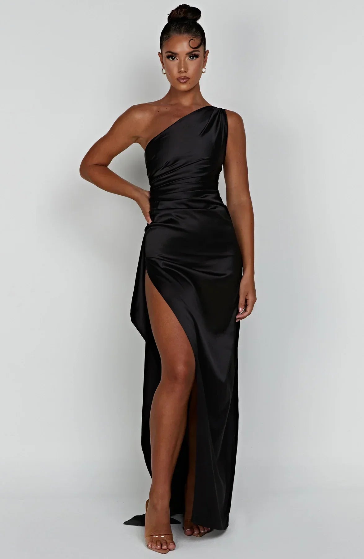 Isabeau | One Shoulder Satin Dress